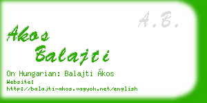 akos balajti business card